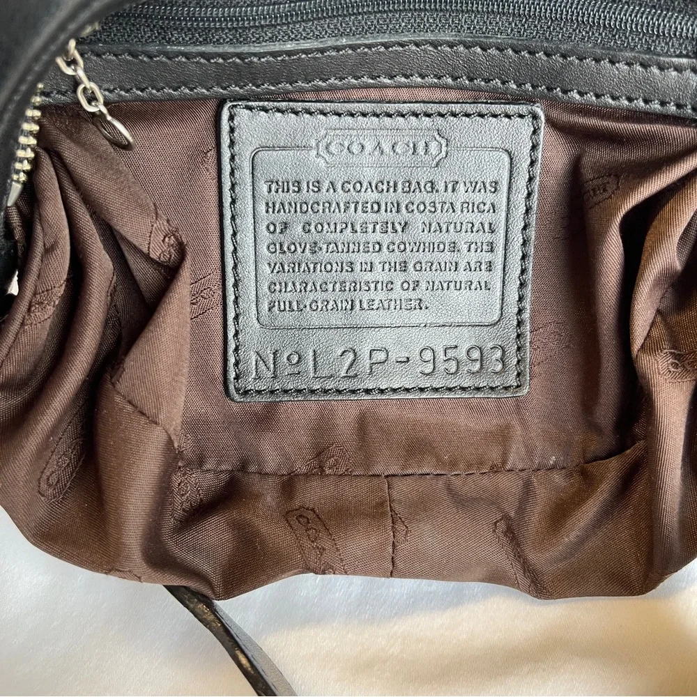 SOLD 🔴 Coach bag zoe 9593 black leather bag vintage RARE shoulder bag - Picture 10 of 17
